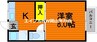 ハイツフジⅠ 1Kの間取り