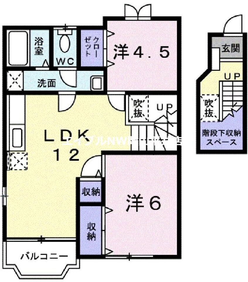 間取図 プリムローズ　Ａ棟