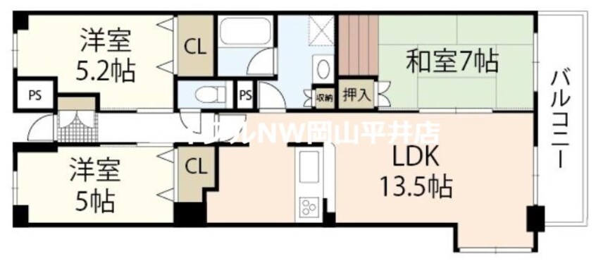 間取図 クレストコート門田