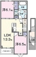 ハーレー　岡山Ⅰの間取図