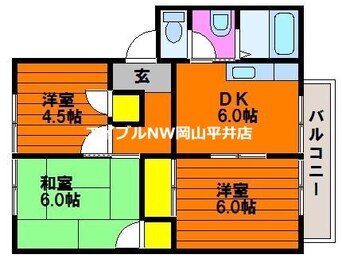 間取図 コーポ長船C