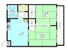 佐藤荘 2DKの間取り