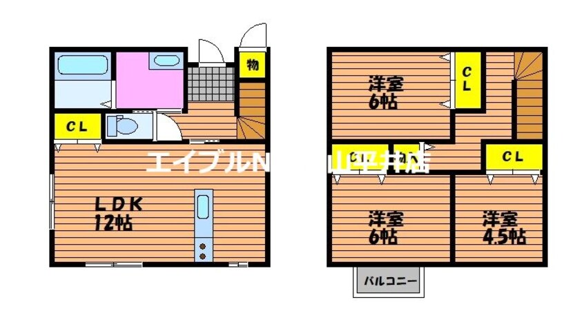 間取図 御成町借家