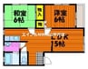 シティハウスクレミC 2LDKの間取り