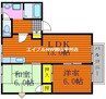 イーストタウンE棟 2LDKの間取り