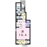 アルカンシエル旭川 1Rの間取り