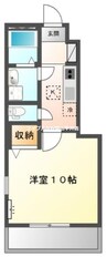 ヴァンヴェール 1Kの間取り