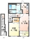仮）スターテラスⅡ　瀬戸町下 1LDKの間取り