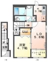 仮）スターテラスⅡ　瀬戸町下 1LDKの間取り
