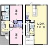 ベル　アルモニー 2LDKの間取り