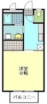 イーストリバー268　Ｂ 1Kの間取り