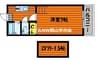 カリーノ 1Kの間取り