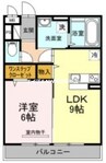 フィールド　ハタ 1LDKの間取り