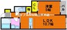 アンブル 1LDKの間取り