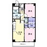 クレールコート 2LDKの間取り
