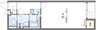 クレイノこもれび 1Kの間取り