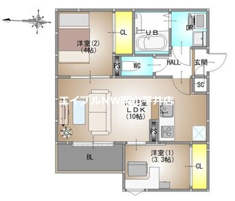 間取図 REGALEST 東岡山