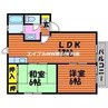 マルシンアパートＢ 2LDKの間取り