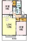 第２アネックス　B棟 2LDKの間取り