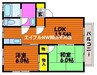アベニューA 2LDKの間取り