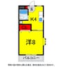 総武本線/四街道駅 徒歩2分 3階 築32年 1Kの間取り