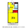 総武本線/四街道駅 徒歩2分 4階 築32年 1Kの間取り
