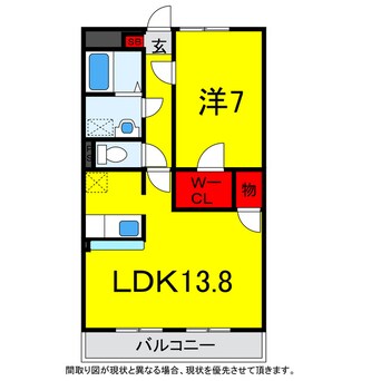 間取図 総武本線/四街道駅 徒歩25分 1階 築15年