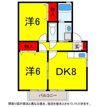 間取図 総武本線/四街道駅 徒歩10分 2階 築24年