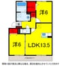 総武線/稲毛駅 バス:24分:停歩14分 1階 築16年 2LDKの間取り