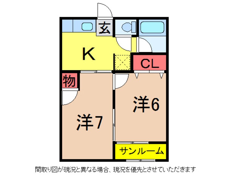 間取図 総武本線/四街道駅 徒歩13分 1階 築39年