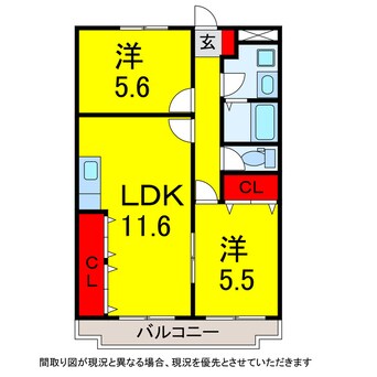 間取図 総武本線/四街道駅 徒歩12分 4階 築29年