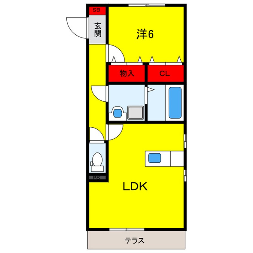 間取図 京成本線/志津駅 徒歩12分 1階 築16年