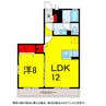 京成本線/志津駅 徒歩12分 2階 築16年 1LDKの間取り