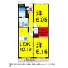 総武本線/都賀駅 徒歩22分 2階 築15年 2LDKの間取り