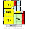 総武本線/四街道駅 徒歩23分 1階 築26年 3DKの間取り