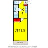 総武本線/四街道駅 徒歩17分 2階 築39年 1Kの間取り