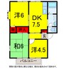 総武本線/四街道駅 徒歩22分 1階 築27年 3DKの間取り