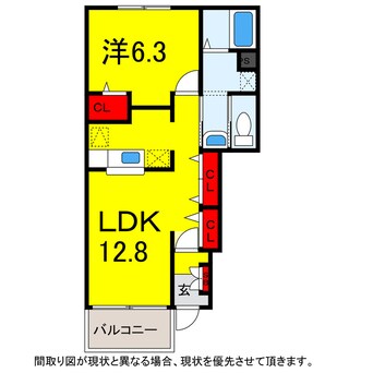 間取図 総武本線/都賀駅 徒歩18分 1階 築18年