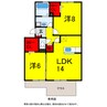 総武本線/四街道駅 徒歩17分 1階 築15年 2LDKの間取り
