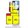 千葉都市モノレール２号線/千城台北駅 徒歩10分 1階 築18年 2DKの間取り