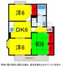 総武本線/四街道駅 バス:10分:停歩3分 1階 築29年 3DKの間取り