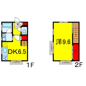 間取図 総武本線/都賀駅 徒歩13分 1-2階 築17年