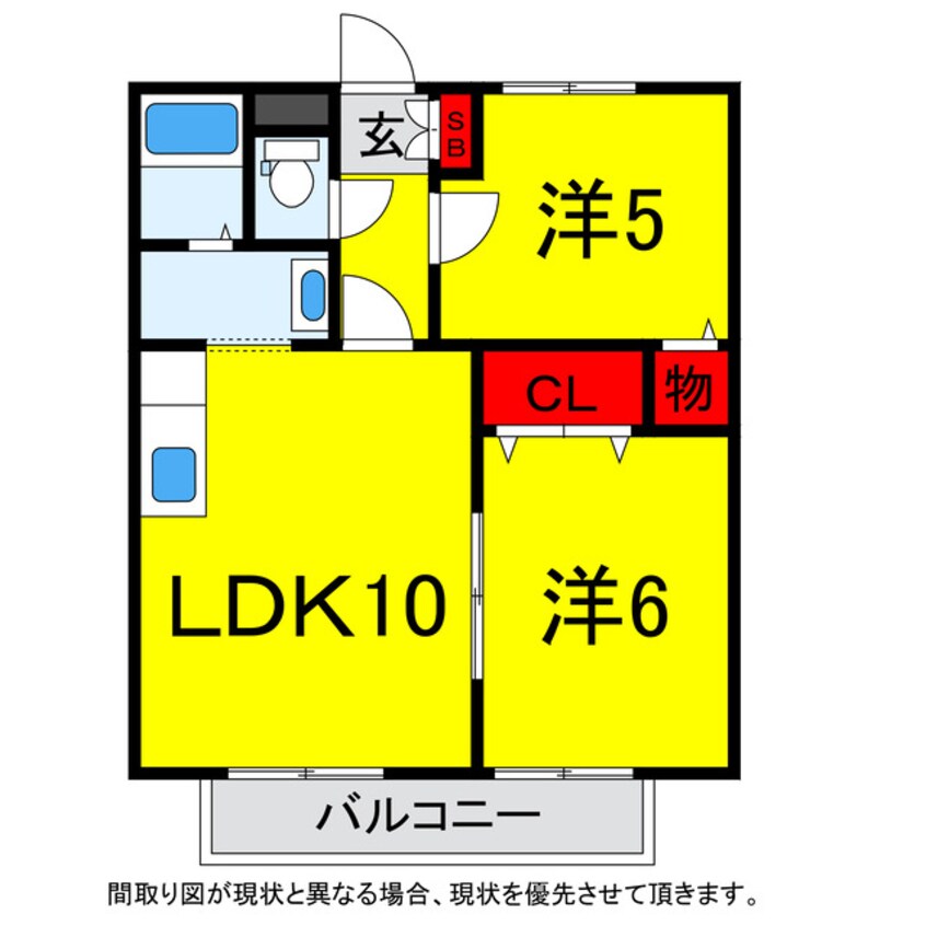 間取図 総武本線/四街道駅 徒歩25分 1階 築19年