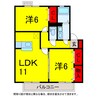 総武本線/四街道駅 徒歩12分 2階 築16年 2LDKの間取り