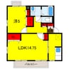 総武本線/四街道駅 徒歩12分 2階 築17年 1LDKの間取り