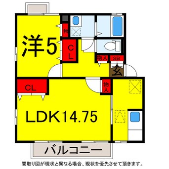 間取図 総武本線/四街道駅 徒歩12分 1階 築16年