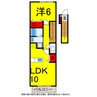 総武本線/四街道駅 徒歩15分 2階 築13年 1LDKの間取り