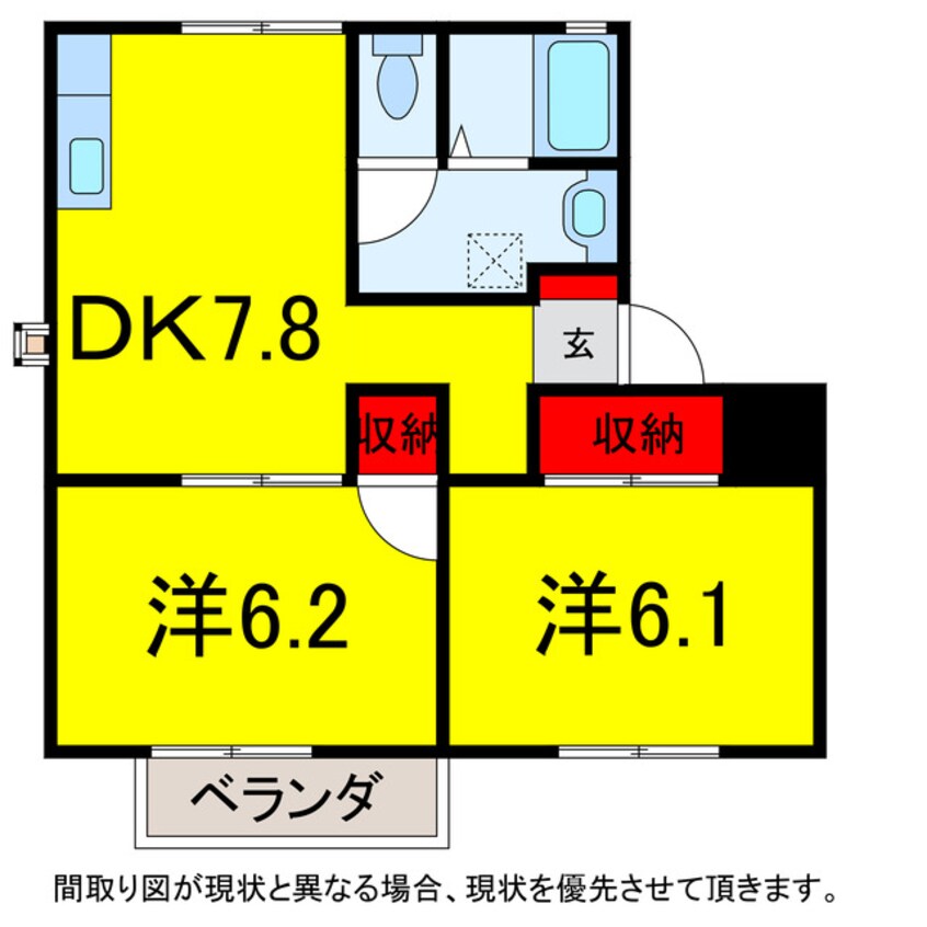 間取図 総武本線/四街道駅 徒歩14分 2階 築32年