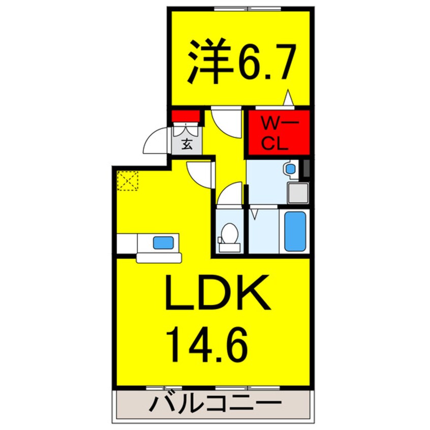 間取図 総武本線/四街道駅 徒歩8分 2階 築13年