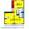 総武本線/四街道駅 徒歩17分 3階 築17年 1LDKの間取り